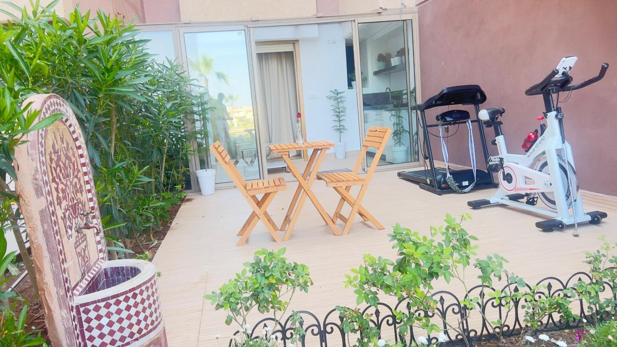Appartement De Luxe Avec Jardin Vue Sur La Piscine Golf Securise 24H Sur 24 A 5 Minutes De L Aeroport Marrakesh Eksteriør bilde